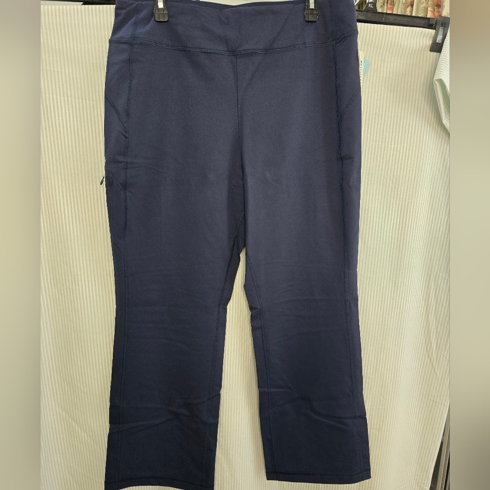 Duluth Trading Co Pants Navy Blue NoGA Classic Bootcut Nylon Hiking. L x 29 NWT
